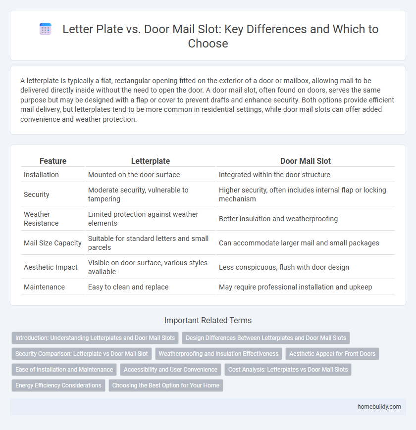 Letter Plate vs. Door Mail Slot: Key Differences and Which to Choose