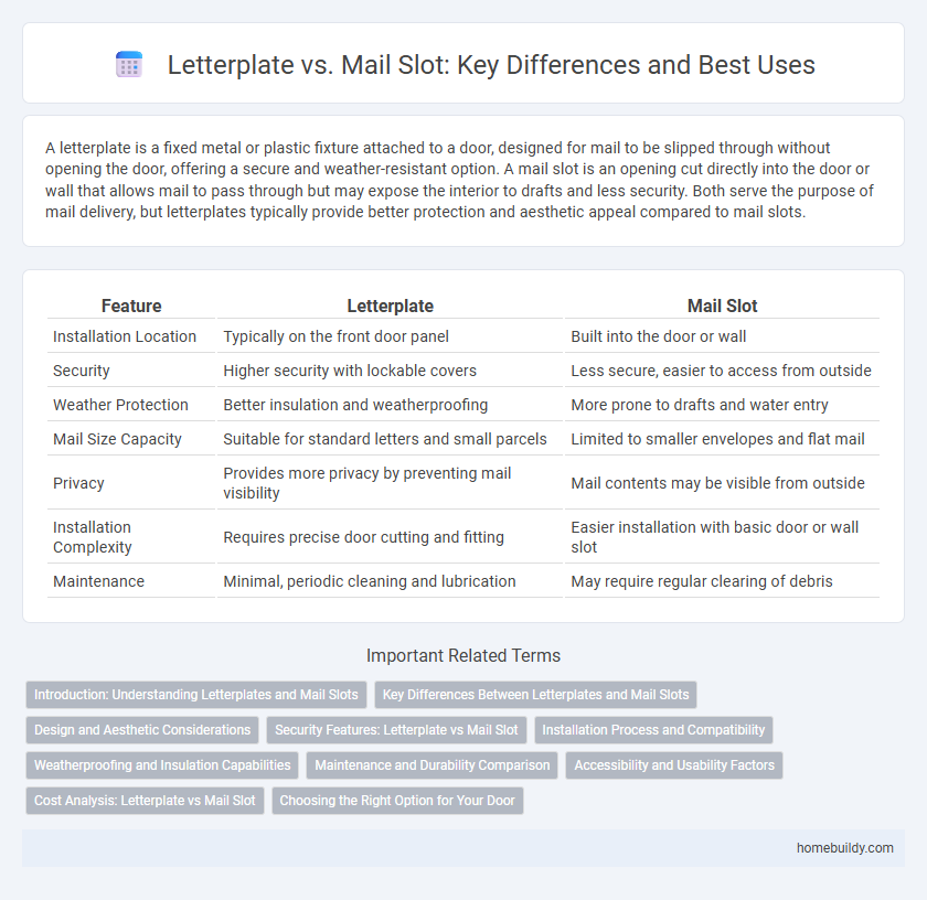 Letterplate vs. Mail Slot: Key Differences and Best Uses