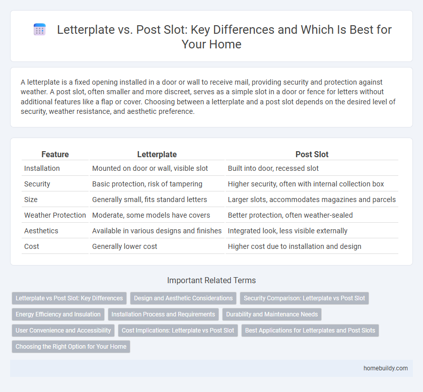 Letterplate vs. Post Slot: Key Differences and Which Is Best for Your Home