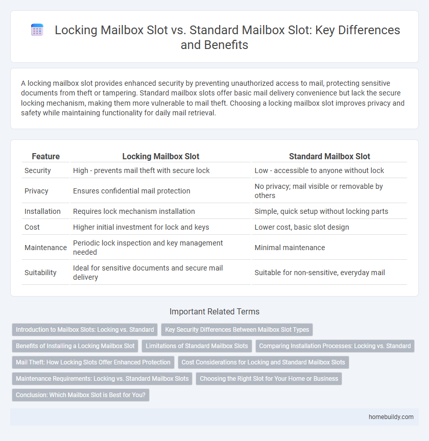 Locking Mailbox Slot vs. Standard Mailbox Slot: Key Differences and Benefits