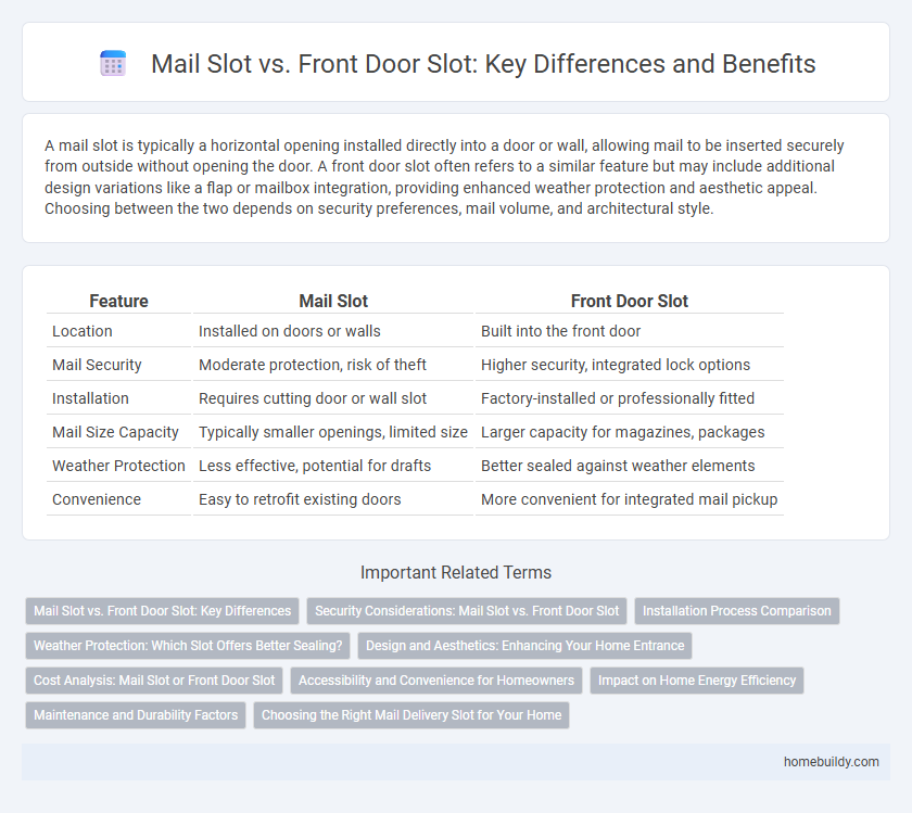 Mail Slot vs. Front Door Slot: Key Differences and Benefits