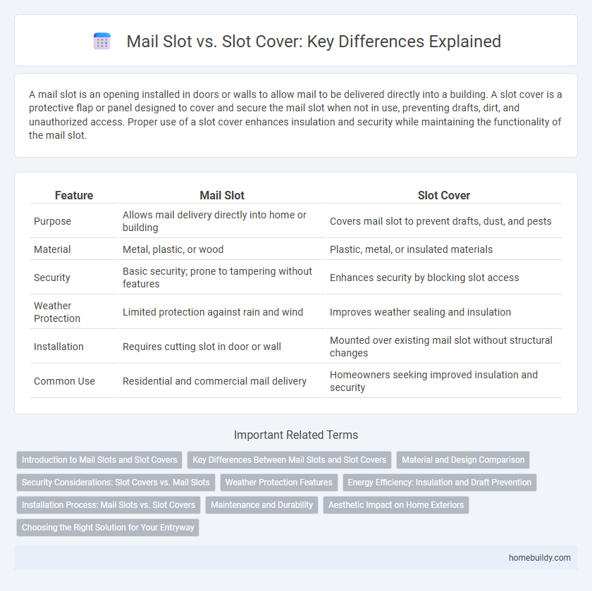 Mail Slot vs. Slot Cover: Key Differences Explained