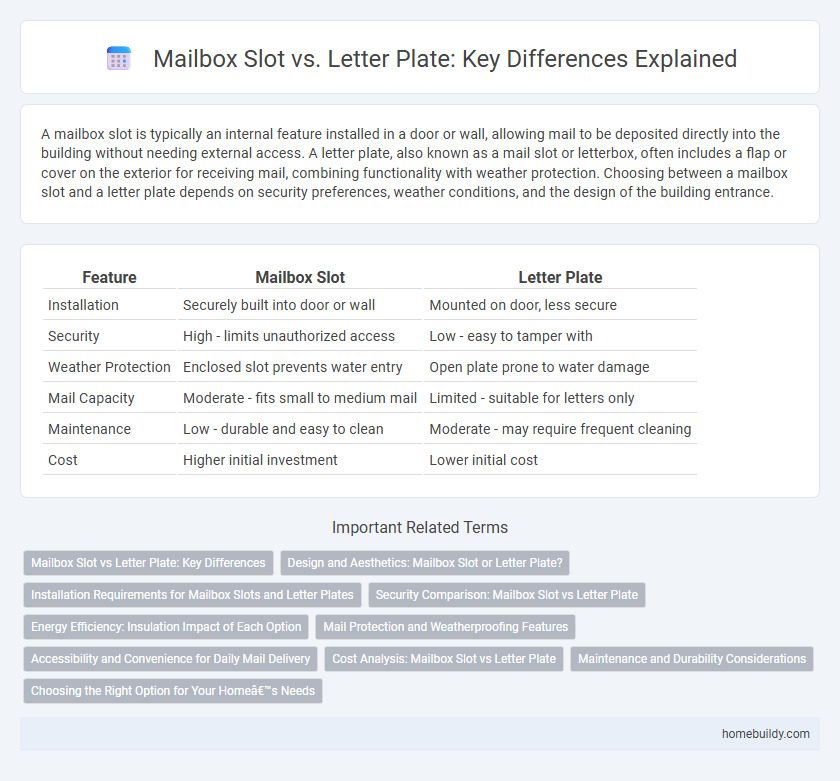 Mailbox Slot vs. Letter Plate: Key Differences Explained