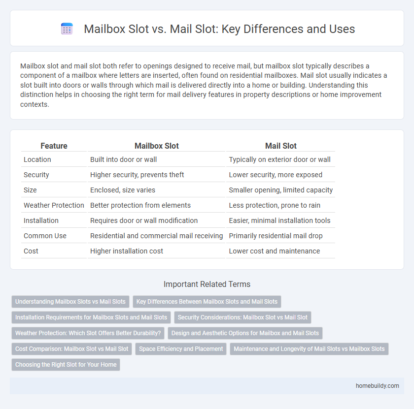 Mailbox Slot vs. Mail Slot: Key Differences and Uses