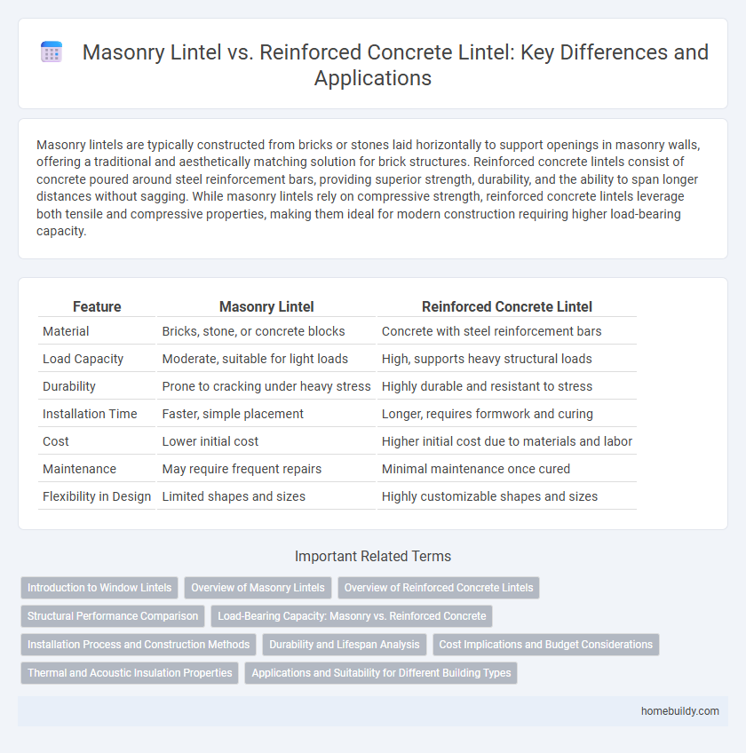 Masonry Lintel vs. Reinforced Concrete Lintel: Key Differences and Applications