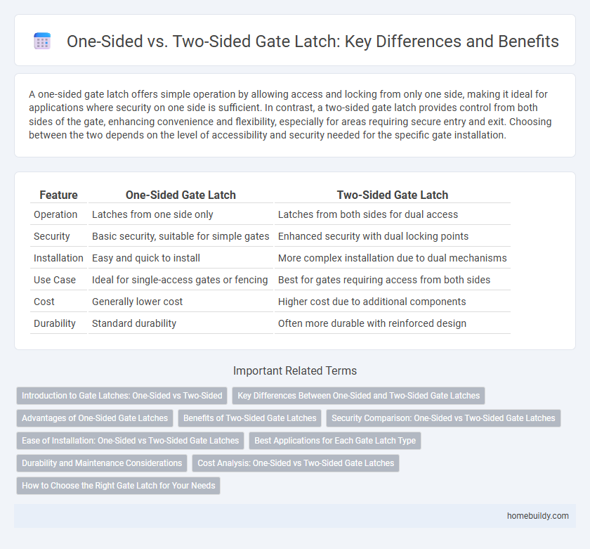 One-Sided vs. Two-Sided Gate Latch: Key Differences and Benefits