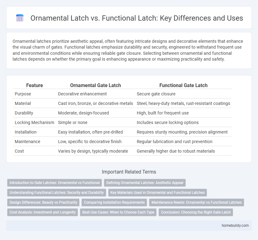 Ornamental Latch vs. Functional Latch: Key Differences and Uses