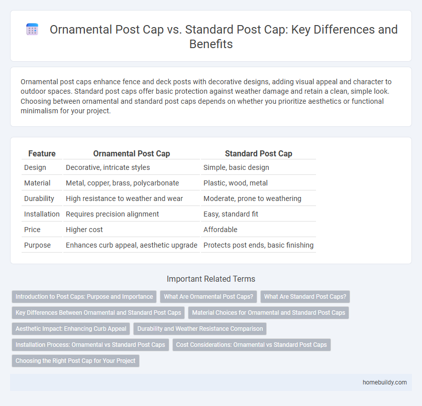 Ornamental Post Cap vs. Standard Post Cap: Key Differences and Benefits
