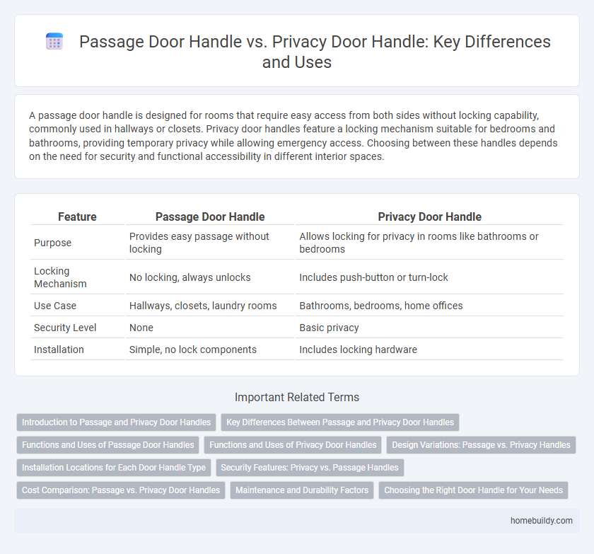 Passage Door Handle vs. Privacy Door Handle: Key Differences and Uses