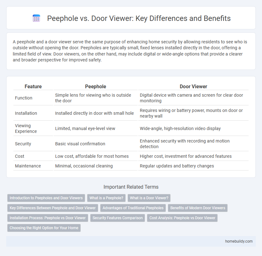 Peephole vs. Door Viewer: Key Differences and Benefits