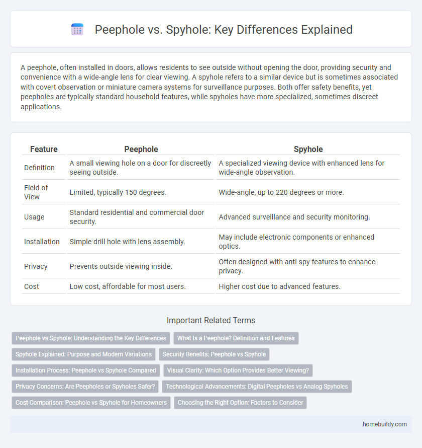 Peephole vs. Spyhole: Key Differences Explained