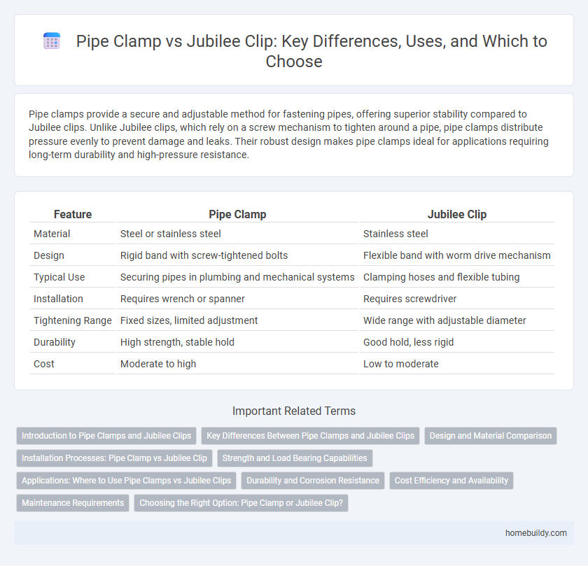 Pipe Clamp vs Jubilee Clip: Key Differences, Uses, and Which to Choose