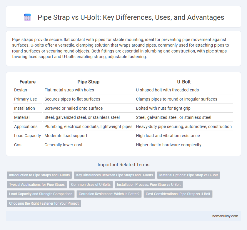 Pipe Strap vs U-Bolt: Key Differences, Uses, and Advantages