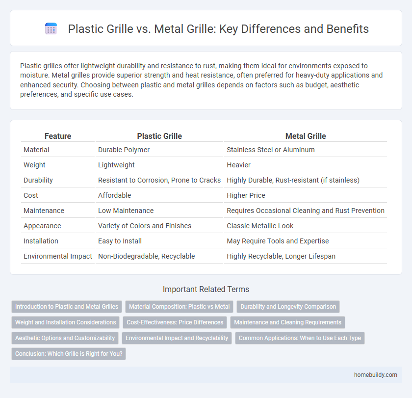 Plastic Grille vs. Metal Grille: Key Differences and Benefits