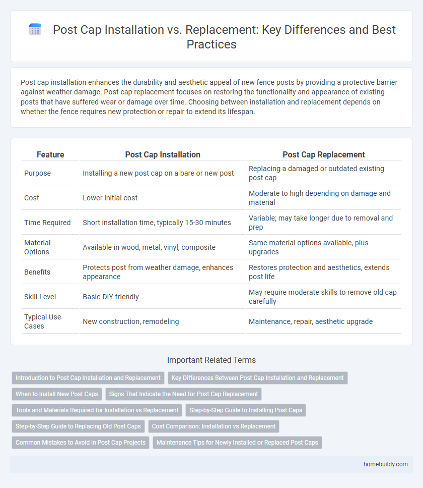 Post Cap Installation vs. Replacement: Key Differences and Best Practices