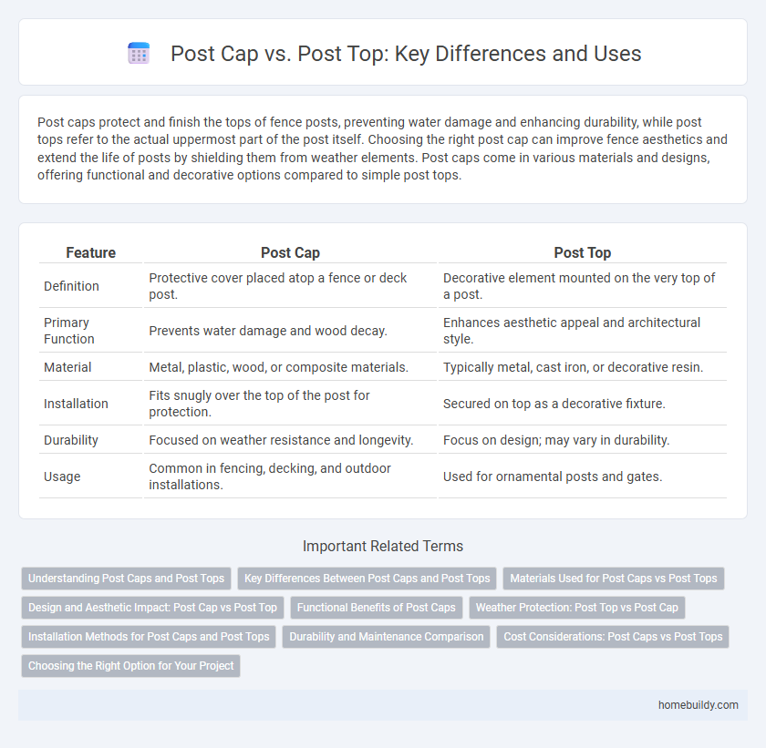 Post Cap vs. Post Top: Key Differences and Uses