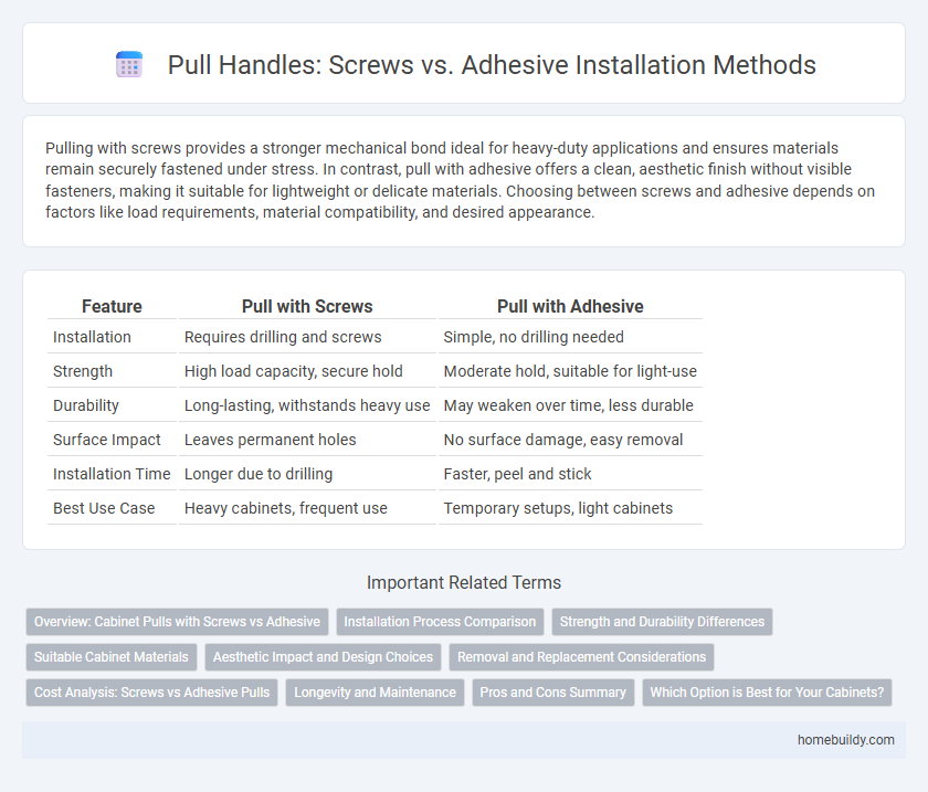 Pull Handles: Screws vs. Adhesive Installation Methods