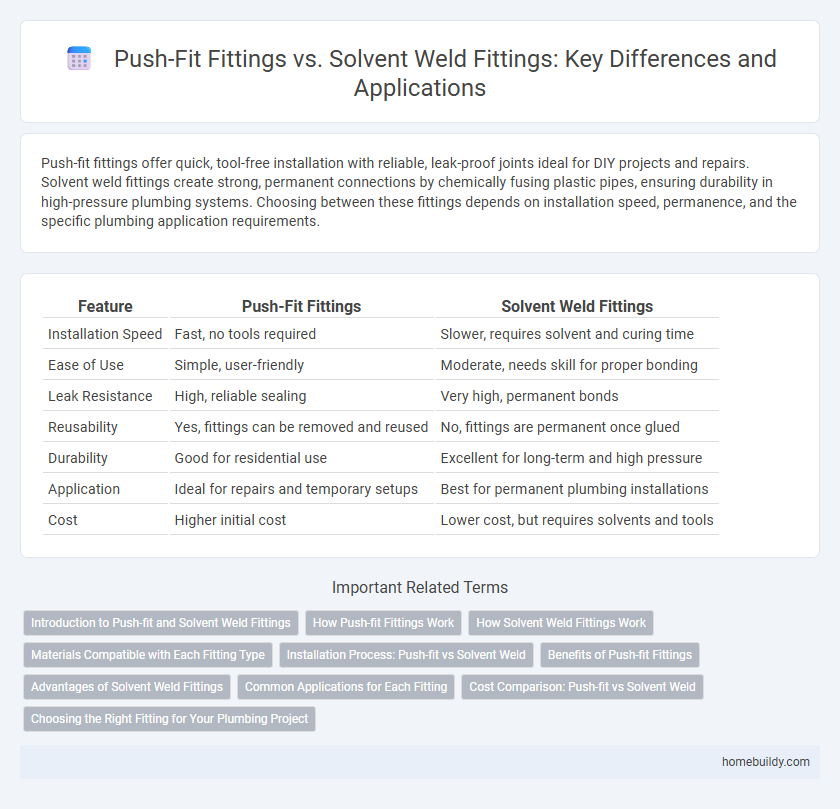 Push-Fit Fittings vs. Solvent Weld Fittings: Key Differences and Applications