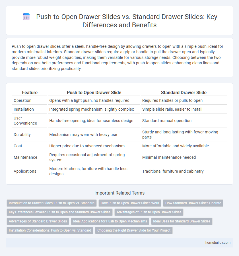 Push-to-Open Drawer Slides vs. Standard Drawer Slides: Key Differences and Benefits