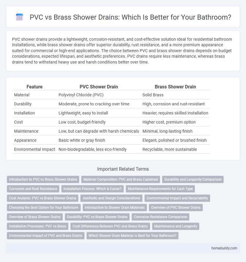 PVC vs Brass Shower Drains: Which Is Better for Your Bathroom?
