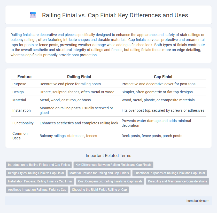 Railing Finial vs. Cap Finial: Key Differences and Uses