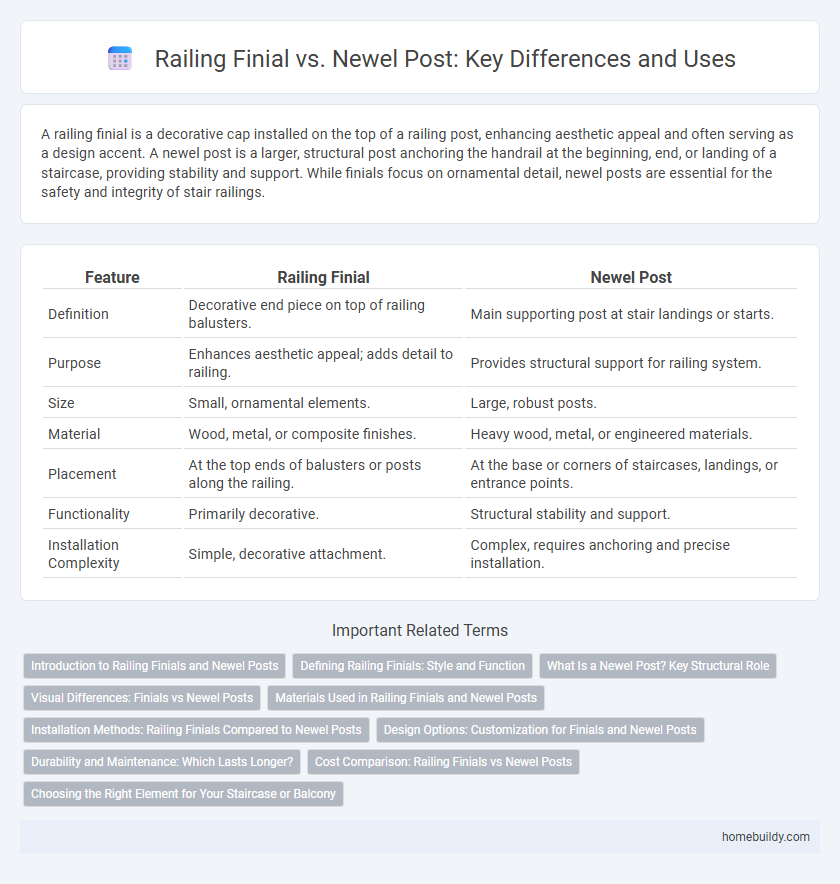 Railing Finial vs. Newel Post: Key Differences and Uses