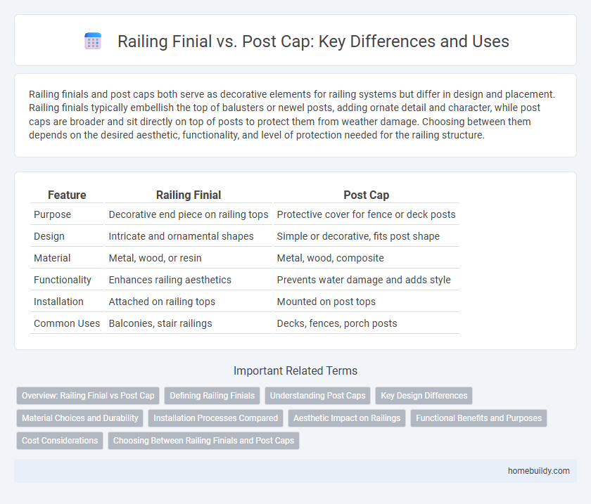 Railing Finial vs. Post Cap: Key Differences and Uses