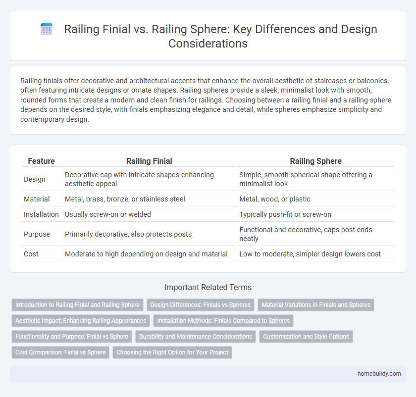 Railing Finial vs. Railing Sphere: Key Differences and Design Considerations