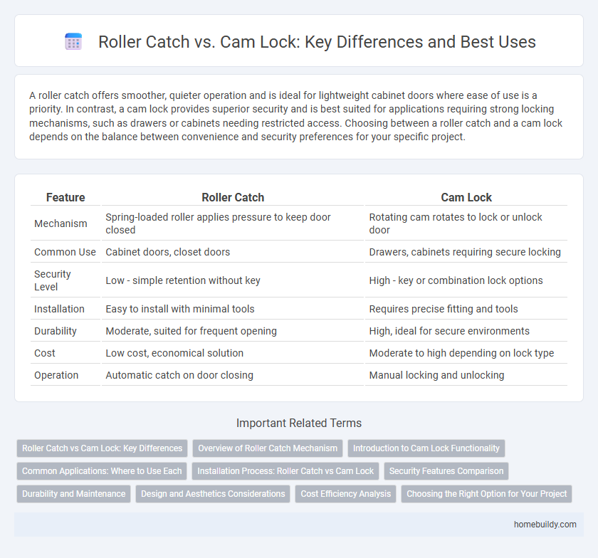 Roller Catch vs. Cam Lock: Key Differences and Best Uses