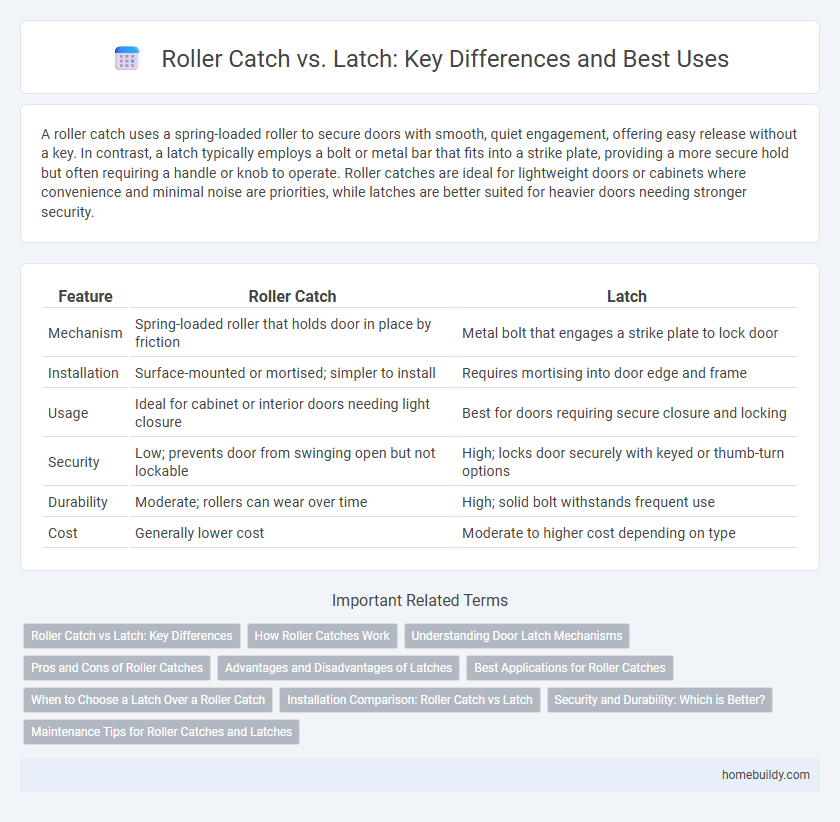 Roller Catch vs. Latch: Key Differences and Best Uses