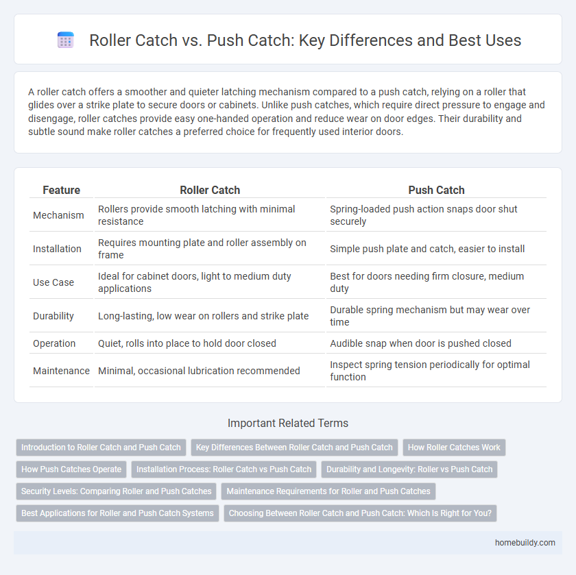 Roller Catch vs. Push Catch: Key Differences and Best Uses