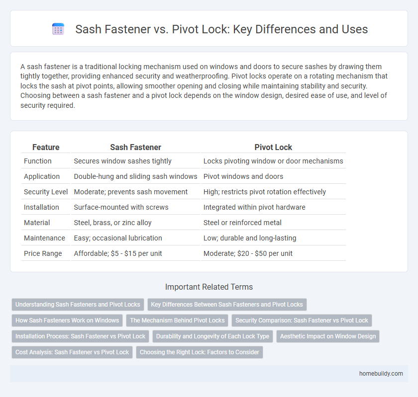 Sash Fastener vs. Pivot Lock: Key Differences and Uses