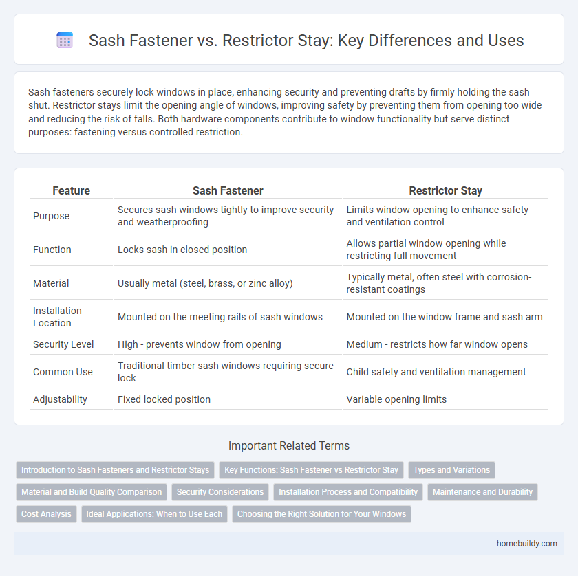 Sash Fastener vs. Restrictor Stay: Key Differences and Uses