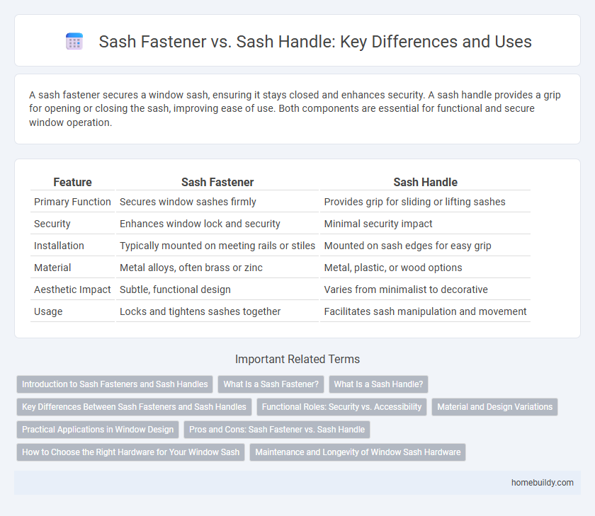 Sash Fastener vs. Sash Handle: Key Differences and Uses