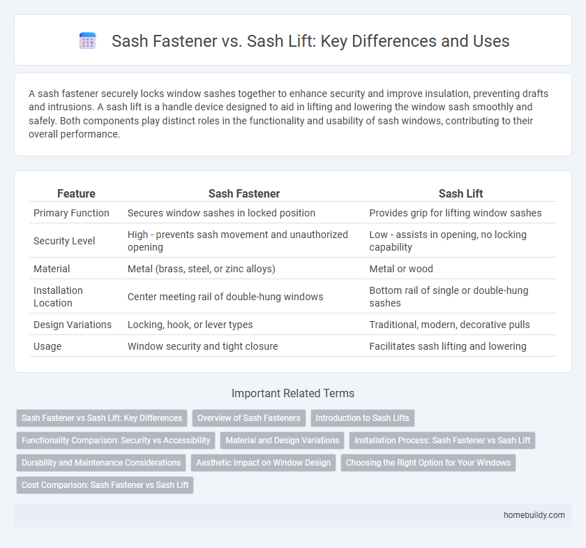 Sash Fastener vs. Sash Lift: Key Differences and Uses