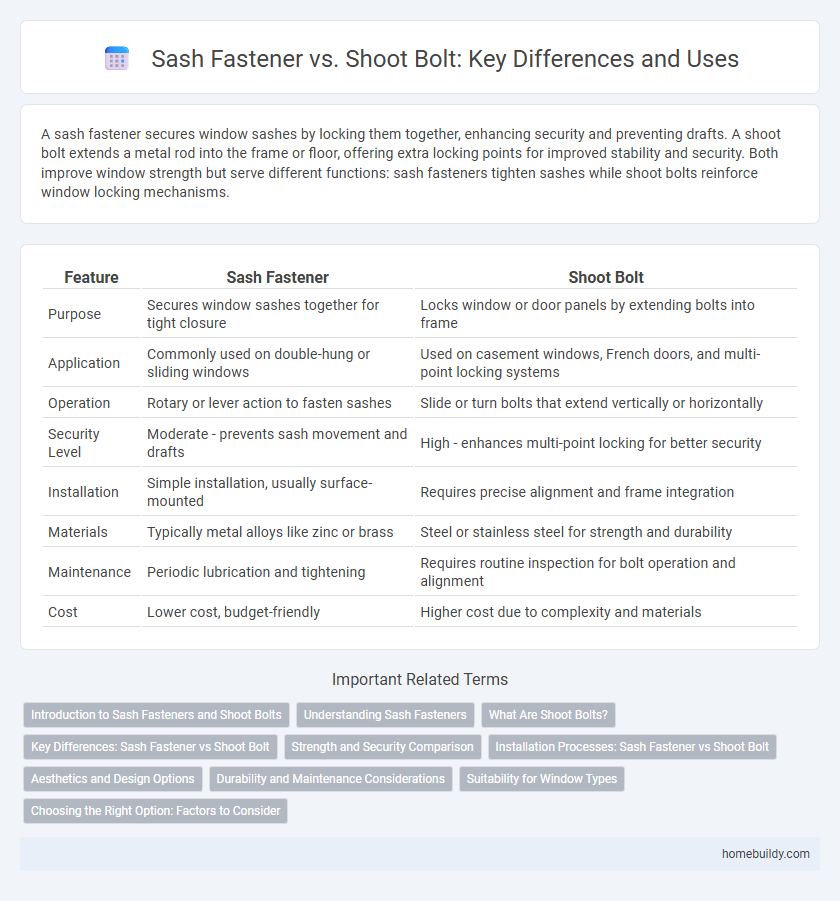 Sash Fastener vs. Shoot Bolt: Key Differences and Uses