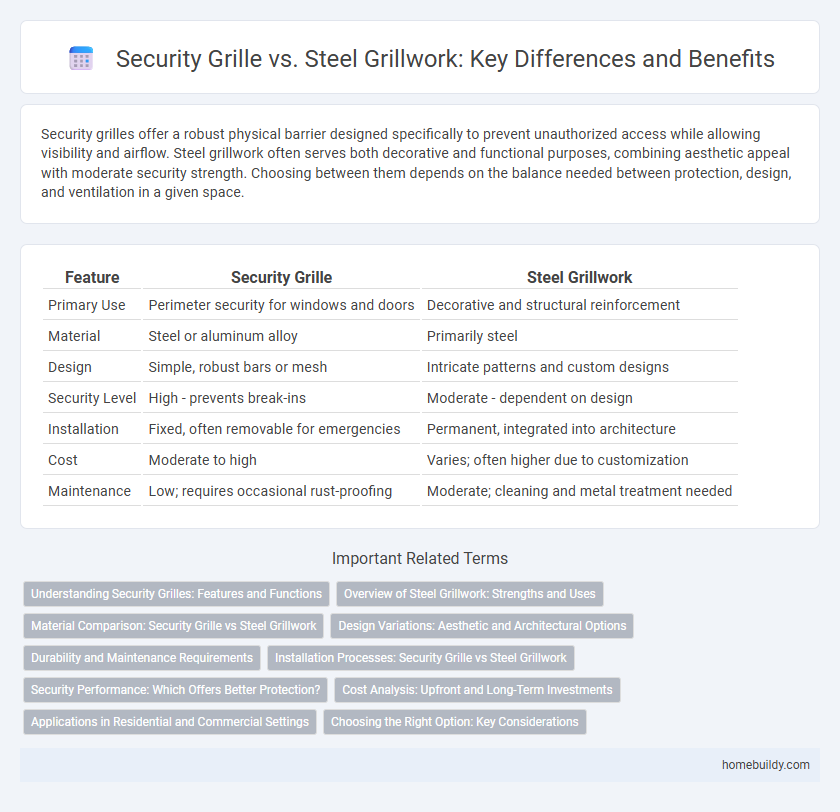 Security Grille vs. Steel Grillwork: Key Differences and Benefits