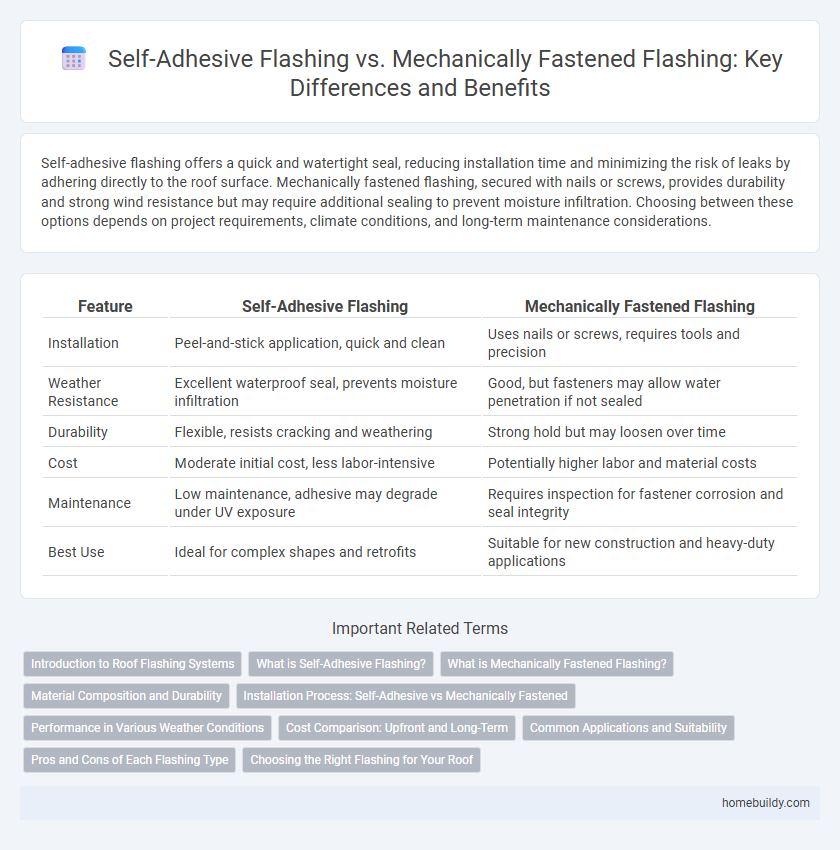 Self-Adhesive Flashing vs. Mechanically Fastened Flashing: Key Differences and Benefits