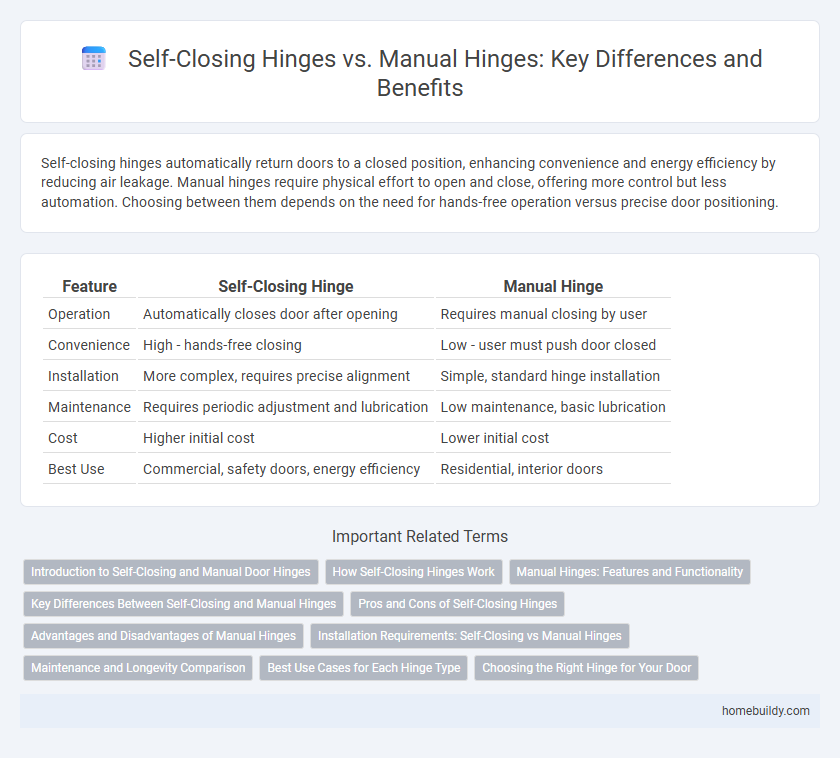 Self-Closing Hinges vs. Manual Hinges: Key Differences and Benefits