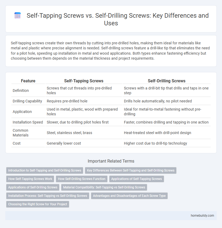 Self-Tapping Screws vs. Self-Drilling Screws: Key Differences and Uses