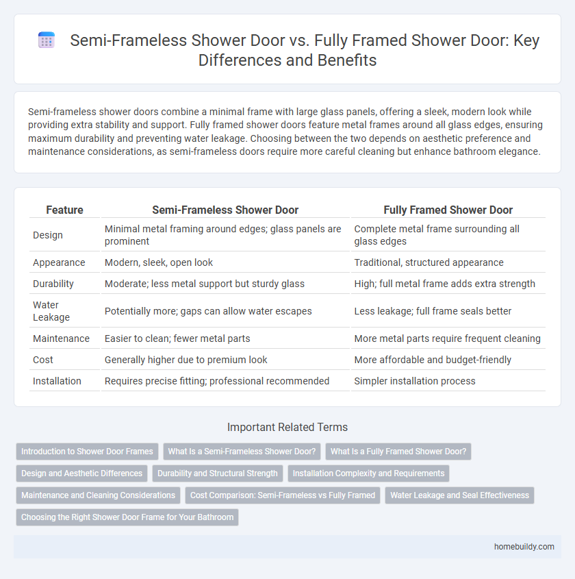 Semi-Frameless Shower Door vs. Fully Framed Shower Door: Key Differences and Benefits