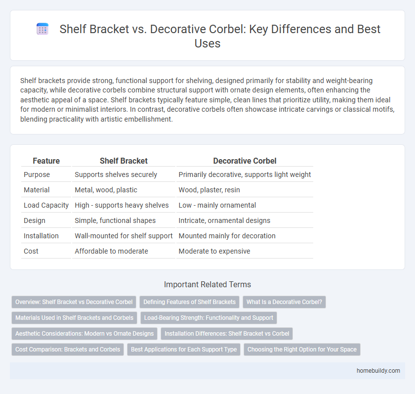 Shelf Bracket vs. Decorative Corbel: Key Differences and Best Uses