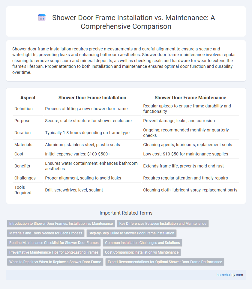 Shower Door Frame Installation vs. Maintenance: A Comprehensive Comparison