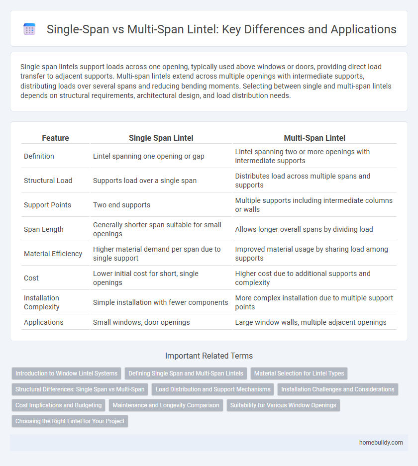 Single-Span vs Multi-Span Lintel: Key Differences and Applications
