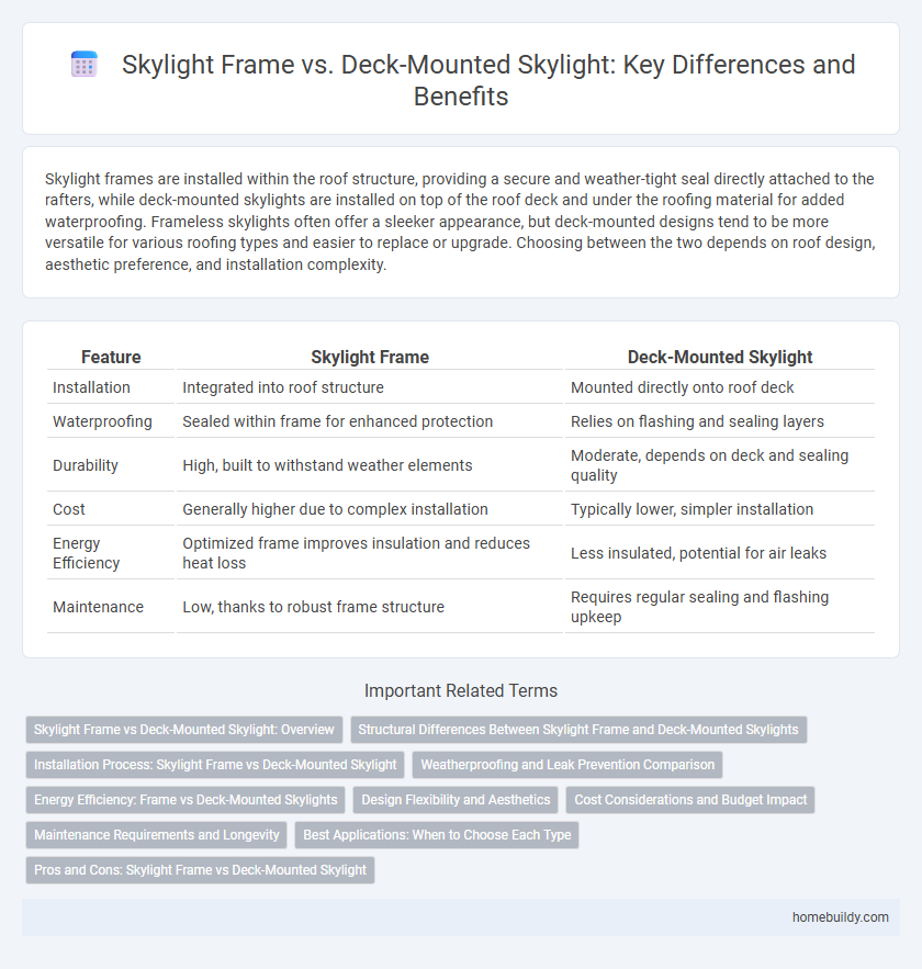Skylight Frame vs. Deck-Mounted Skylight: Key Differences and Benefits