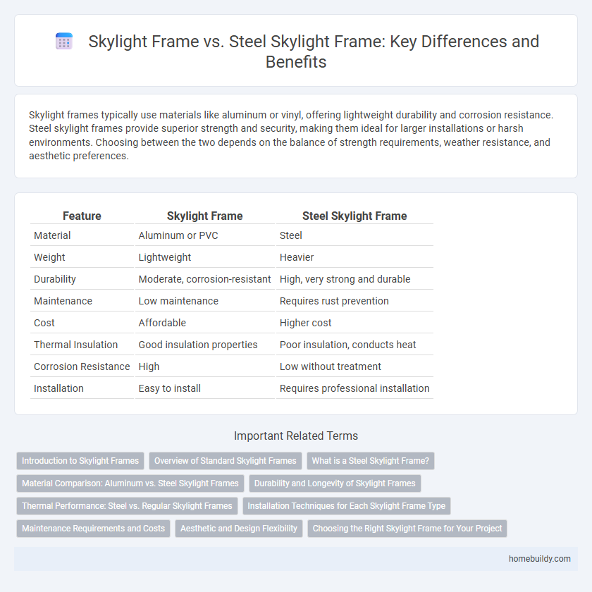 Skylight Frame vs. Steel Skylight Frame: Key Differences and Benefits