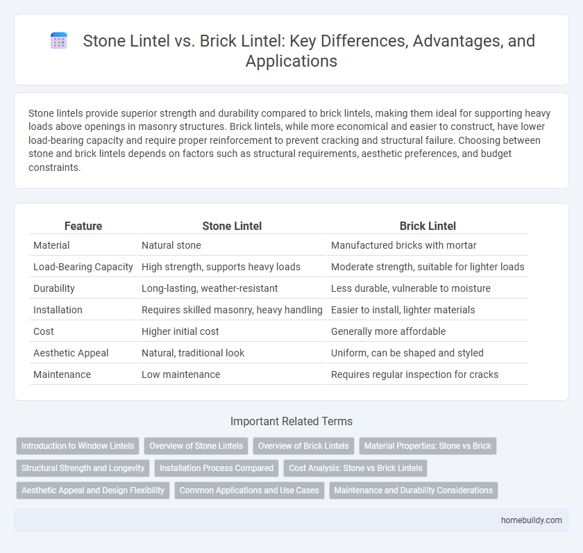 Stone Lintel vs. Brick Lintel: Key Differences, Advantages, and Applications