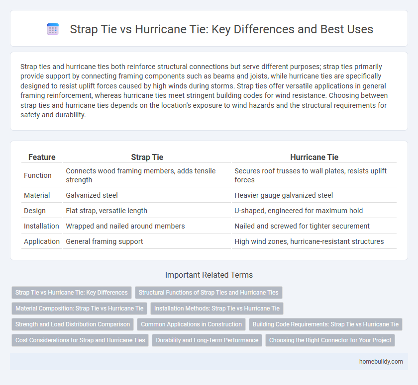 Strap Tie vs Hurricane Tie: Key Differences and Best Uses