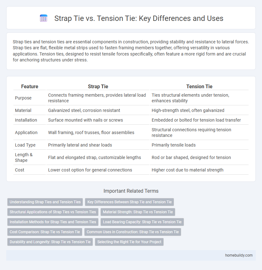 Strap Tie vs. Tension Tie: Key Differences and Uses