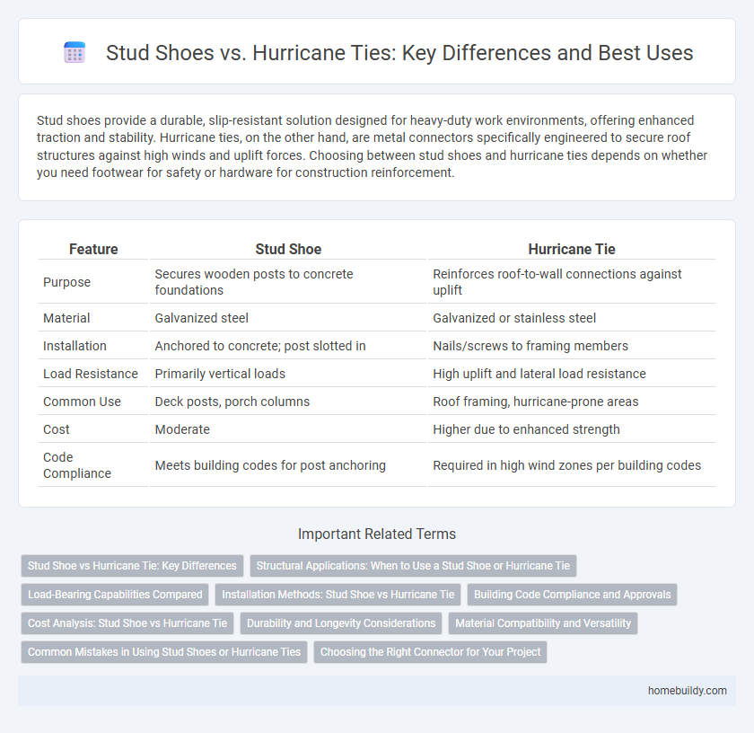 Stud Shoes vs. Hurricane Ties: Key Differences and Best Uses